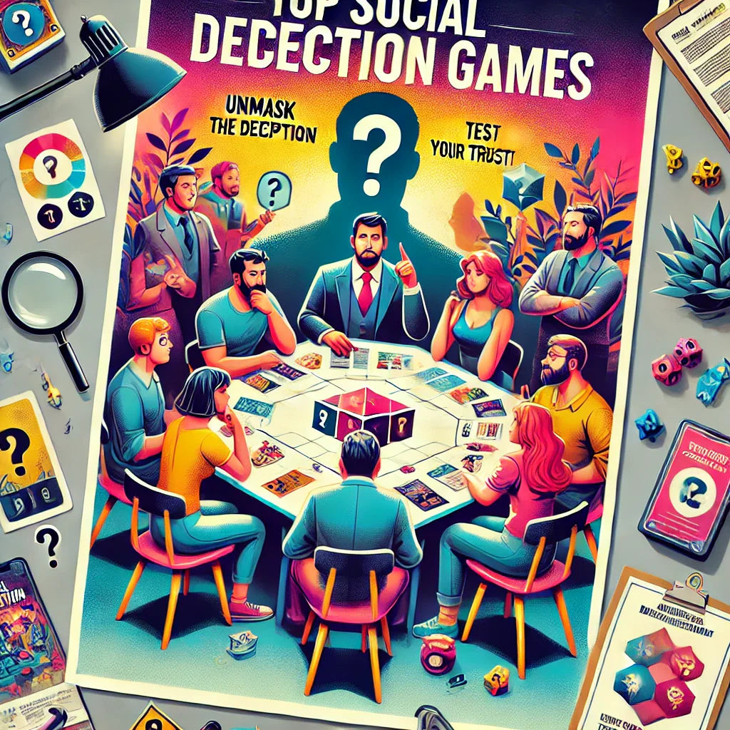what is the best social deduction game, AI generated poster