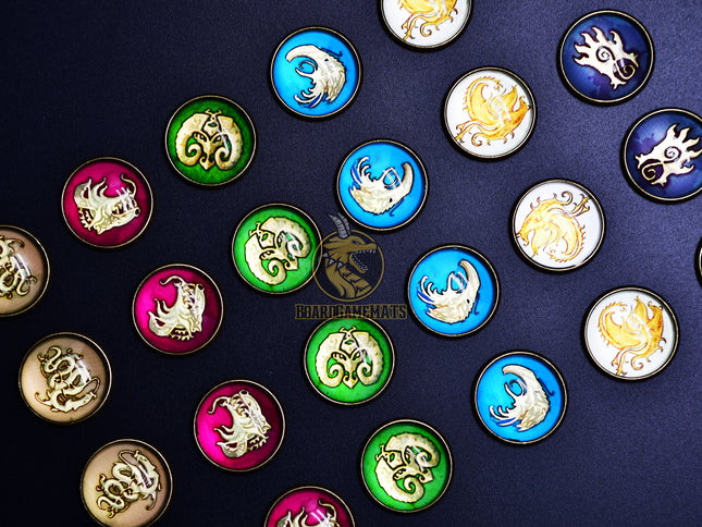 Blood Rage - clan and pillage tokens