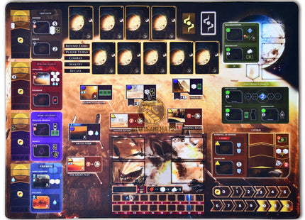 Dune Imperium Sandworm playmat with Rise of IX Expansion, main photo