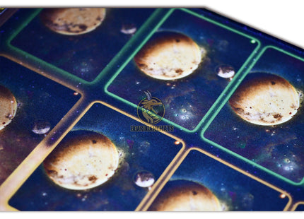 Dune Imperium Sandworm playmat with Rise of IX Expansion, card space focused