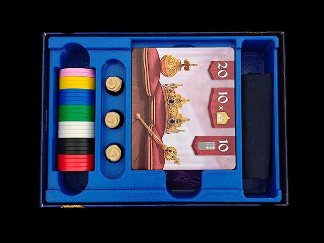 Splendor Duel organize opened and with all game components oevriew