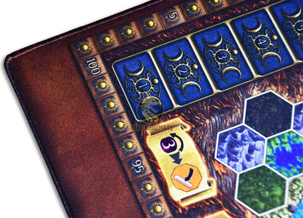 Fire and Ice style Playmat for Terra Mystica- Ice-side corner focused