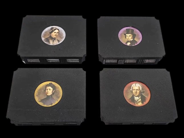Black Brass token organizers for all four players - closed