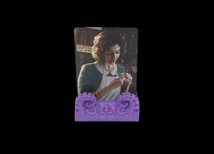 Player card stands for Arkham Horror - purple