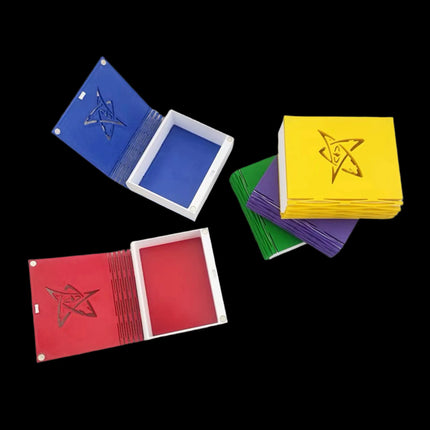 Arkham Horror Magnetic Card storage Box in five colors, red and blue opened