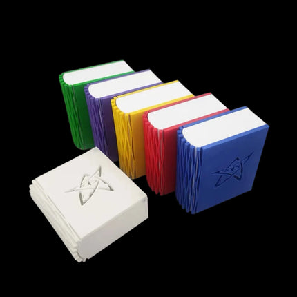 Arkham Horror Magnetic Card storage Box in six colors, white book flipped down
