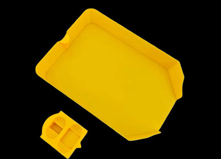 Insert for board game Azul , two yellow 3d-printed pieces, empty without game tiles
