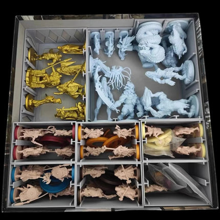 Blood Rage insert in box, monster and clans  compartment