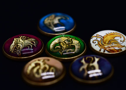 Blood Rage - clan and pillage tokens