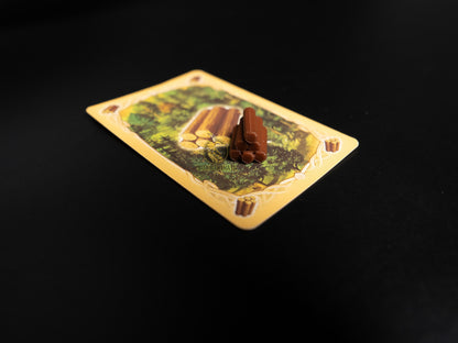 Catan Resource upgrade - wood with original wood card from Catan