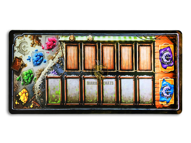 Mining style playmat for Century Spice road - main overview