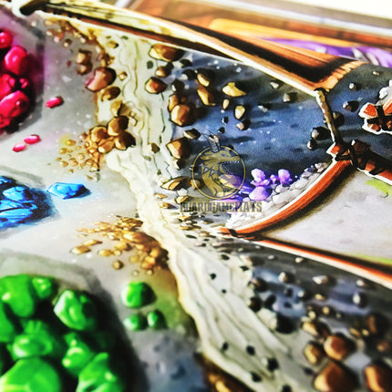Mining style playmat for Century Spice road - center focused