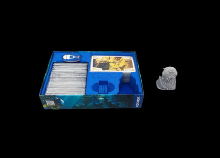 Blue container for The Crew: Deep Sea with 3d printed diver player token