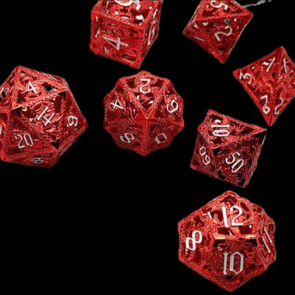 Red Dragon dice set - main overview