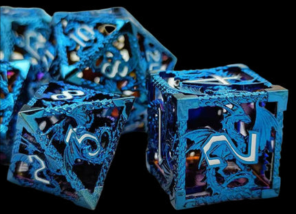 Blue Dragon dice set - main overview
