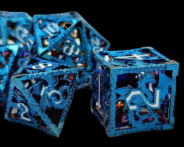 Blue Dragon dice set - main overview