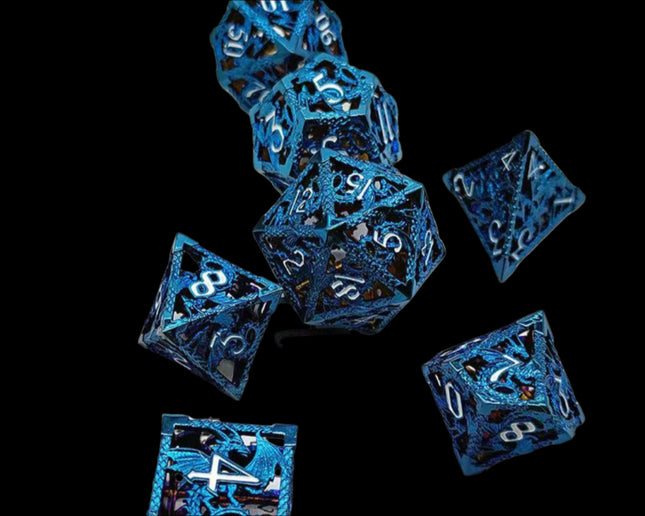 Blue Dragon dice set - main overview