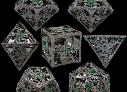Silver Dragon dice set - main overview