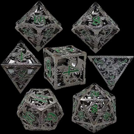 Silver Dragon dice set - main overview