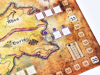 Ethnos Cartographic map  playmat, central Duris focused