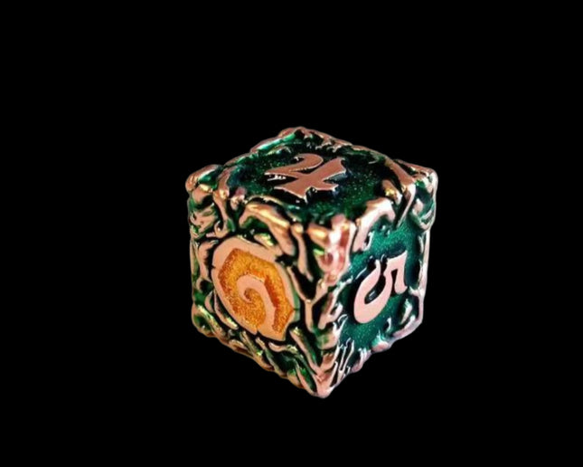 Hearthstone-inspired dice set - green cube dice