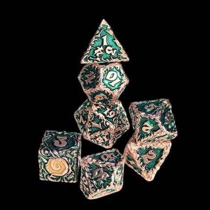 Hearthstone-inspired dice set - dice sets in green