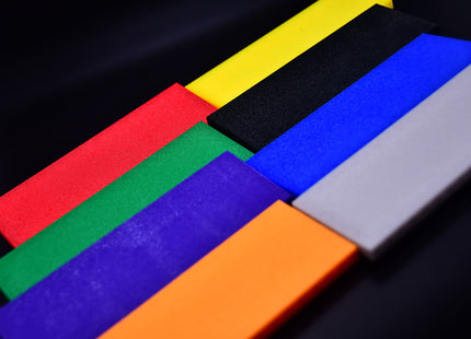 Eight colored Gearboxes for Heat Formula 1 racing board game - reverse side
