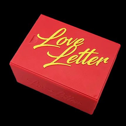 Red Travel box for love letter - closed 