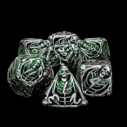Necromancer dice set in green color
