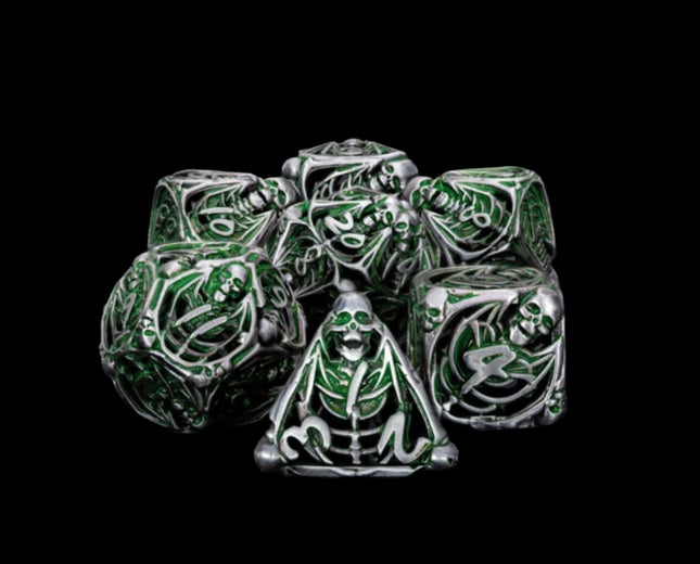 Necromancer dice set in green color