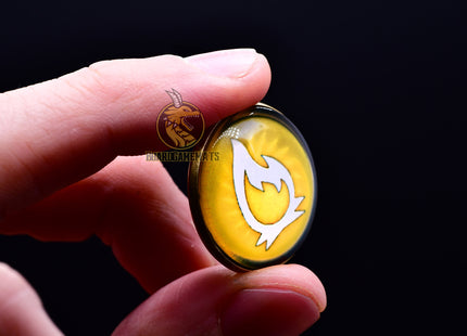 Acrylic Fire seasons token, hold in fingers