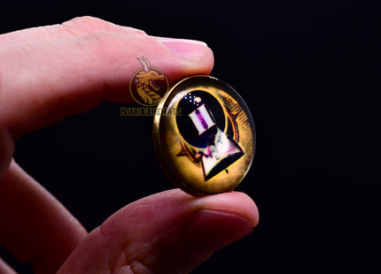 Acrylic Age II seasons token, hold in fingers