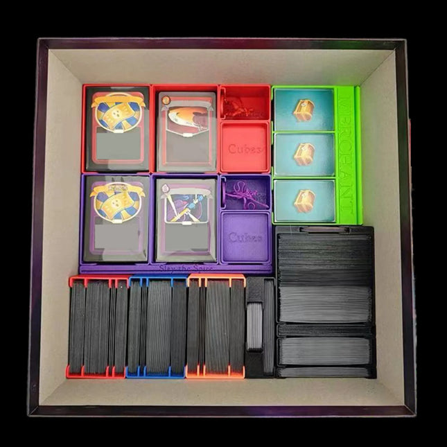 Slay The Spire game organizer- second layer of components fitting original game box