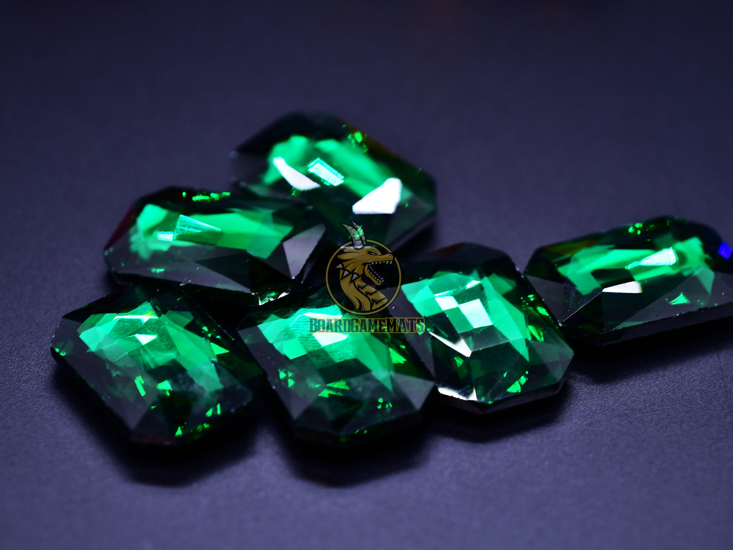 Whole set of Splendor gemstones, emeralds - green tokens