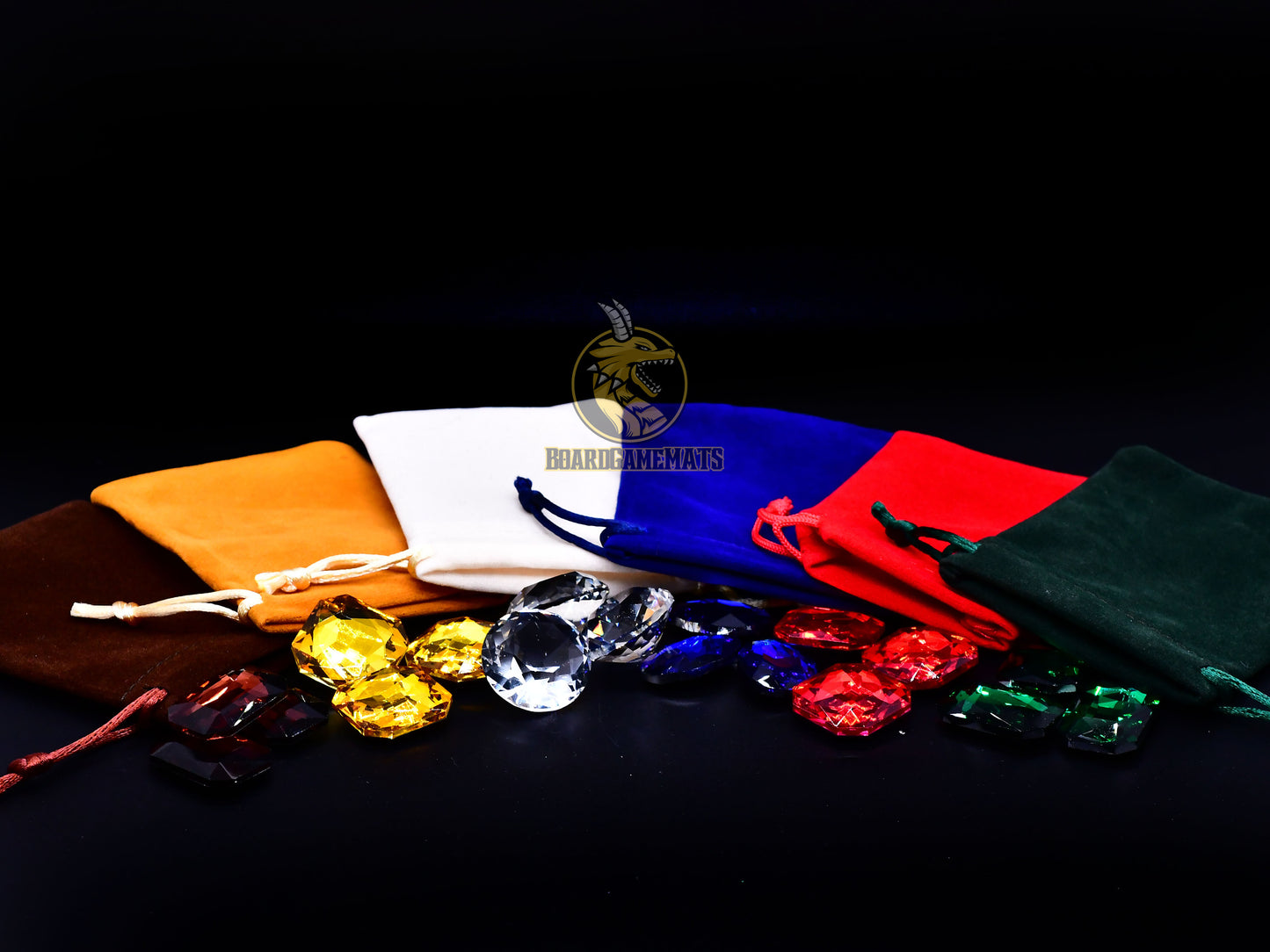 Whole set of Splendor gemstones with bags, main overview