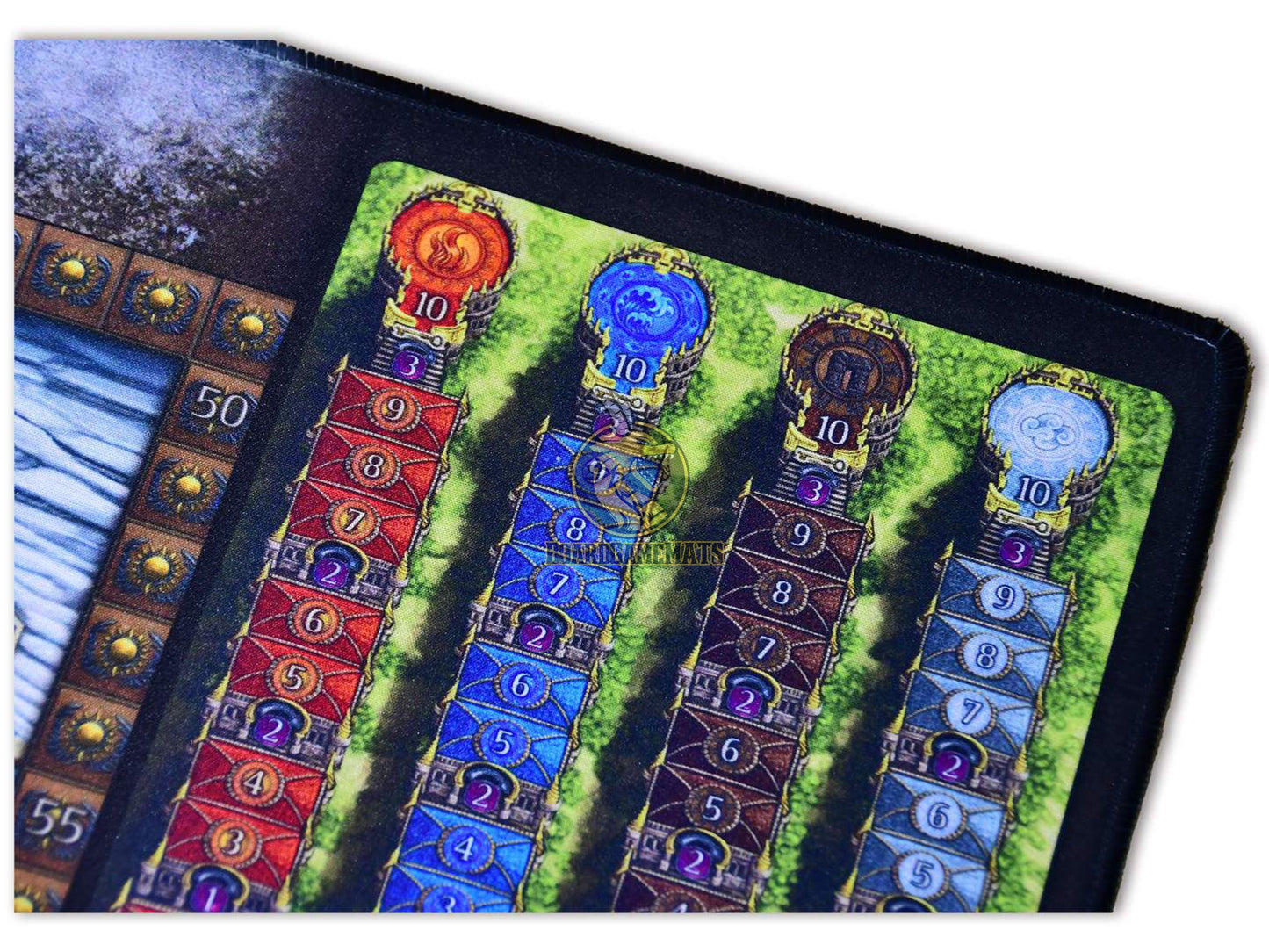 Fire and Ice style Playmat for Terra Mystica- counters focused