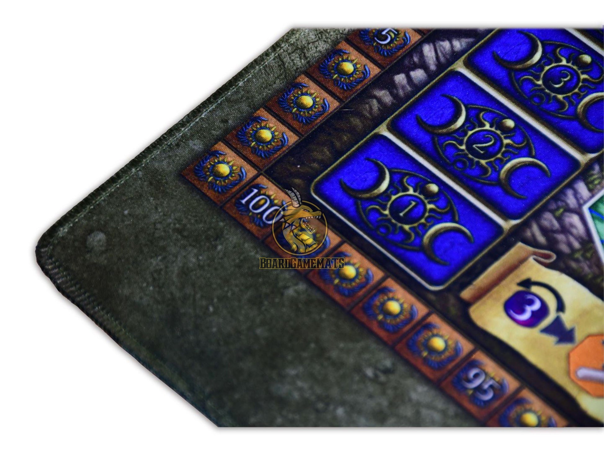 Fire and Ice style Playmat for Terra Mystica- fire-side corner focused