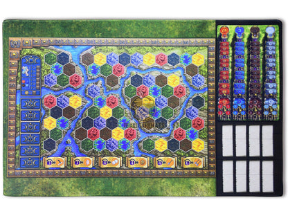 Fjords and Lakes style Playmat for Terra Mystica- fjrords side overview