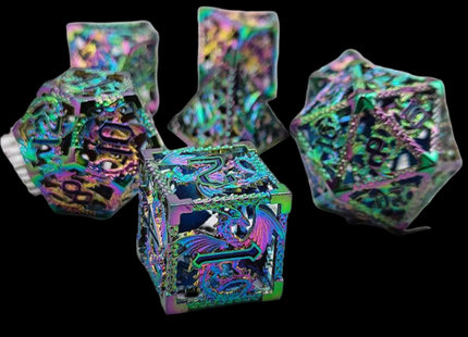 Colorful Dragon dice set - main overview