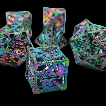 Colorful Dragon dice set - main overview