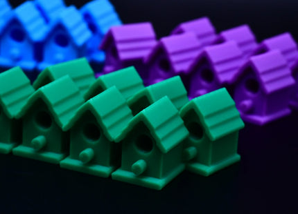 Birdhouse sets for Wingspan - green birdhouses