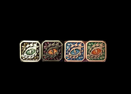 Dragon Eyes - cube dices set in four colors 