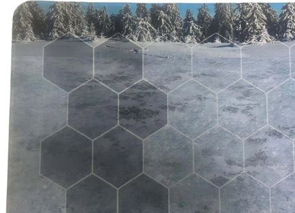 Playmat for heroes of might and magic 3 - main overview of left upper corner of winter forest design