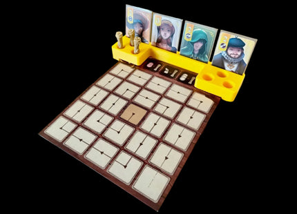 Yellow Privilege scrolls and noble cards organizer for Splendor Duel 